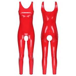 <span class=keywords><strong>Combinaison</strong></span> <span class=keywords><strong>Catwoman</strong></span> sans entrejambe, justaucorps de danse en latex ouvert, effet mouillé brillant, en cuir PVC, <span class=keywords><strong>combinaison</strong></span> sexy - Product Image 6