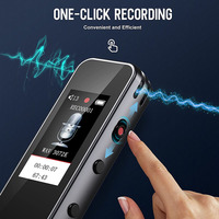 Enregistreur vocal numérique intelligent portable de haute qualité, 16 Go, prix d'usine, écran couleur IPS, USB de type C, enregistrement longue durée, WAV