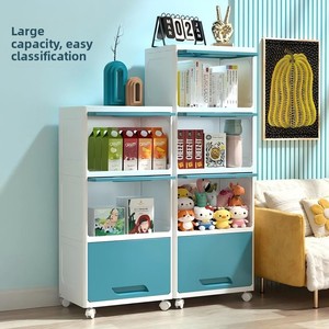 Armoire de rangement en plastique moderne en forme de cube avec couvercle rabattable, multicouche, écologique, durable, extensible, organisateur de collations pour la maison - Product Image 3