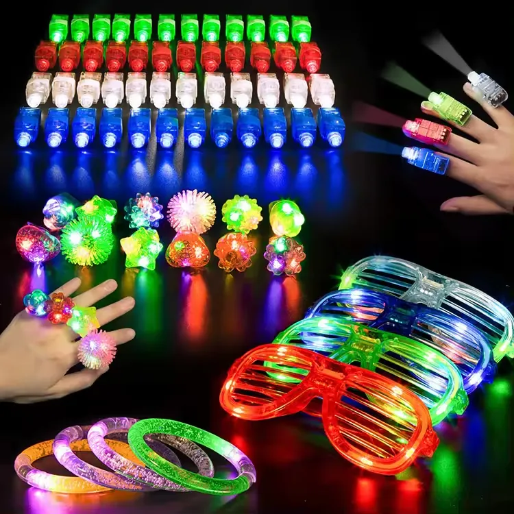 68 Uds. Suministros para fiestas brillantes LED Light Up Toy Setglow in the Dark glow sticks brillan en la oscuridad