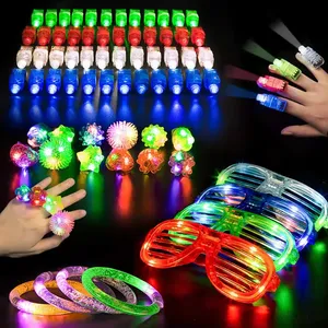 68 יחידות ציוד למסיבה מבריק LED מדליק צעצוע סט זוהר בחושך מקלות זוהר זוהר בחושך