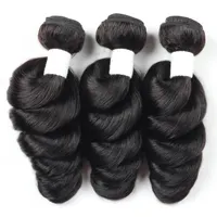 Straight Cheap Weaves Bundles Peruvian and Brazilian Human Hair Natural Black Color Loose Body Wave Straight Curly on Sale
