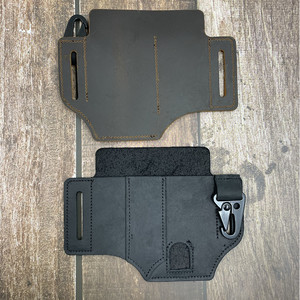Outdoor camping rescue waist <b>pack</b> tool cover, crazy horse leather EDC flashlight cover, tactical belt <b>bag</b> hiking <b>pack</b> - Product Image 3