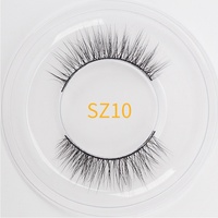 Heart Girl Precio de fábrica Pestañas de visón naturales cortas + Box Set SZ Series 8-16mm Fake False Strip Lash