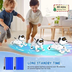 Robot Perro Inteligente con Sensor Táctil Infrarrojo y Programación IA, Control Remoto de 10m, Juguete Educativo de Plástico para Niños con Ruedas Mecanum - Product Image 5
