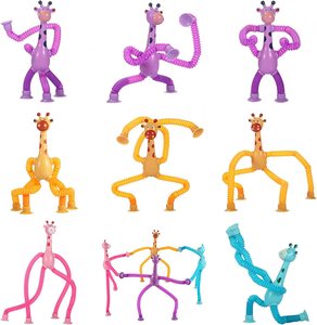 New Arrival 2-in-1 LED Light-Up Giraffe Animal and Tubes Pipes <b>Large</b> Pack Sensory Educational Toys for Kids - Product Image 2