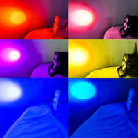 Projecteurs LED RGBWA UV 6-en-1 6x18W, 8800mAh, rechargeables, éclairage de scène, contrôle DMX512, indice de protection IP33, mini lumière DJ sans fil