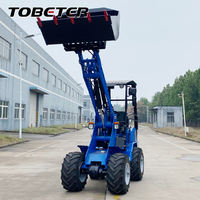 Mini-chargeuse sur pneus diesel de 0,8 tonne, 800 kg, hydrostatique, godet de 0,3 m3, CE Euro 5, machine pour ferme, jardin, construction, carrière