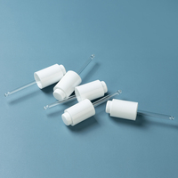 Bouchon pompe compte-gouttes à bouton poussoir blanc de forme ronde 13/410 avec pipette en verre