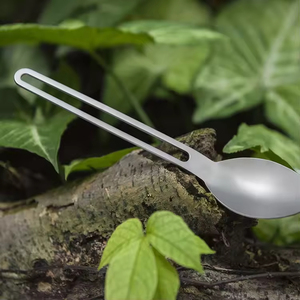 Nouvelle conception de cuillère multifonction en titane ultra-légère, forme personnalisée, cuillère à nourriture en vente - Product Image 4