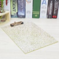 Presse-papiers à paillettes acryliques pour femmes, presse-papiers de taille standard avec pince dorée pour l'école et le bureau en classe