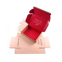 Boîtes d'abonnement avec logo personnalisé, boîtes d'emballage express en papier ondulé rouge, boîtes d'expédition pour le commerce électronique, emballage cadeau