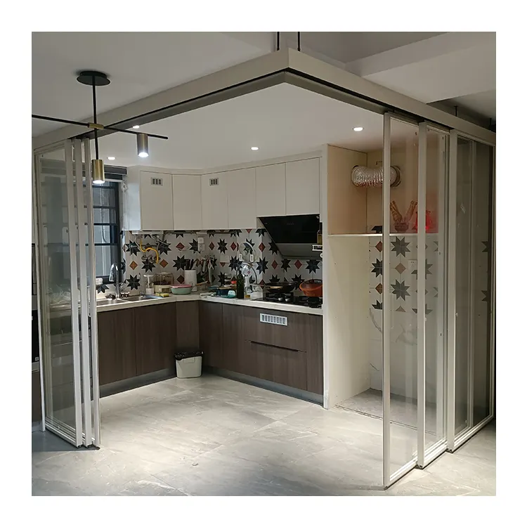 Excellent Quality Corner Aluminum Profile Sliding Glass Doors For Kitchen