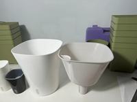 Pots et jardinières auto-arrosants de 23 cm (9 pouces) avec pot intérieur transparent et indicateur d'eau