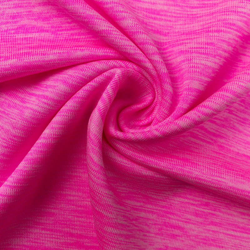 Производство в наличии, ткань из полиэстера и спандекса, катионная впитывающая влагу спортивная одежда, меланжевая ткань для футболок