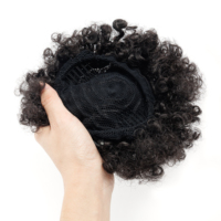 Afro Kinky Hair Buns Drawstring Ponytail Lady Woman Curly Style New Popular Short Long Straight Curly Ponytail