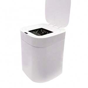 Poubelle Intelligente Personnalisable avec Capteur, Écologique, Résistante à l'Eau, Design Minimaliste, Petite, pour Salle de Bain, Cuisine, Bureau, Chambre - Product Image 3
