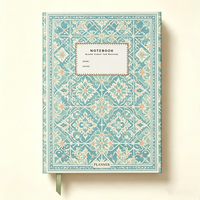 Carnet de notes A5 à couverture rigide, journal vierge, carnet d'écriture personnalisé avec motif floral décoratif