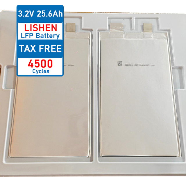 Wholesale Lishen 3.2V 25.3Ah 25.6Ah Lithium Iron Phosphate Lifepo4 Battery Pouch Cell for Solar System