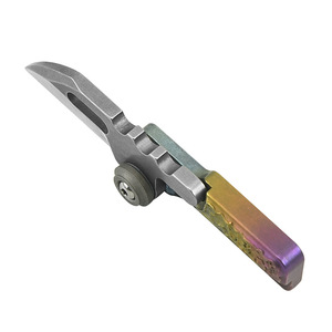 S35vn thép bột hợp kim TITAN tích hợp xử lý mini gấp dao cầm tay công cụ cắt ngoài trời dao - Product Image 2