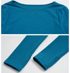 Ensemble de <span class=keywords><strong>sport</strong></span> pour femmes de haute qualité, haut à manches longues, pantalon évasé taille haute, activités de plein air, course à pied, fitness, respirant, gym, yoga - Product Image 4