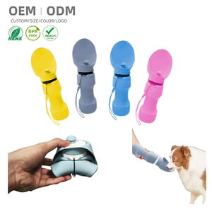 Bouteille en silicone écologique personnalisée pour chien, légère, pour voyage, utilisation intérieure/extérieure, pour l'alimentation et l'abreuvement de votre animal - Product Image 2