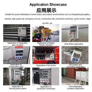 Kotak soket kelas industri portabel 220V tahan air tahan debu, <span class=keywords><strong>Panel</strong></span> kontrol 32A daya konstruksi terpasang di dinding luar ruangan - Product Image 4