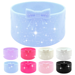 Anti-Slip BPA Free Eco-Friendly Tumbler Shining Cup Sleeve Cover <b>Glitter</b> Bling Water Bottle Protective Silicone Boot Snowboy - Product Image 1
