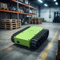 Robot Kargo Kendali Jarak Jauh dengan Sasis Beroda dan Motor Brushless 24V Tugas Berat Industri