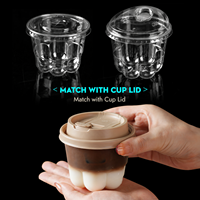 Gobelet à thé au lait en PET transparent écologique personnalisé, jetable, avec couvercle anti-fuite pour boissons glacées à emporter