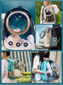 New Portable and Breathable <b>Cat</b> and Dog Small Pet <b>Backpack</b> with Three Outlets for Outdoor Travel - Product Image 4