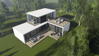 Maison préfabriquée / Panneau en silicate de calcium / Panneau sandwich / Structure en acier préfabriquée / Installation rapide / Villa de haute qualité