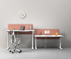 Bureau debout électrique moderne, modulaire, convertible, à double moteur, réglable en hauteur, avec pieds en métal - Mobilier de bureau ergonomique - Product Image 4