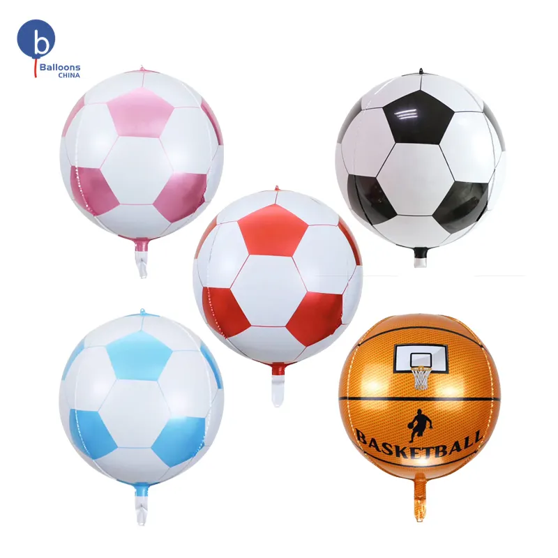 22 inch round foil balloon football basketball volleyball balloon for boys birthday sport party decoration