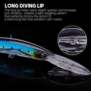 Wholesale <strong>Black</strong> Bass Rocking Hard Bait Minnow <strong>Trolling</strong> Lures Big Game Fishing Lures - Product Image 5