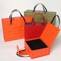 Personnalisation de boîtes cadeaux haut de gamme, diffusion en direct sur Douyin, Festival du bateau-dragon rouge extra-large, couverture à rabat portable