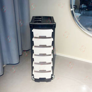 Carrito de Peluquería con Ruedas, Mueble de Salón de Belleza, Carrito Auxiliar para Peluquería - Product Image 3