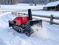Souffleuse à neige à chenilles télécommandée robuste avec moteur diesel, capacité de 420 kg, pour le déneigement des routes et des parkings, livraison DDP