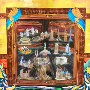 Nổi Tiếng Thế Giới Kiến Trúc 45 Phong Cách Tự Làm Đồ Chơi <span class=keywords><strong>3D</strong></span> Câu Đố Mô Hình Xây Dựng Xây Dựng Ghép Hình Cho Trẻ Em Giấy Món Quà Giáng Sinh - Product Image 3