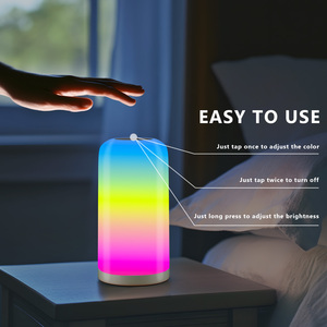 Lámpara de Noche LED Táctil para el Hogar, Luz de Lectura RGB con Cambio de Color, Control por Aplicación, ABS Minimalista - Product Image 5