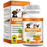Oimmal 180 comprimés à croquer de curcuma et curcumine pour chiens – Soutien articulaire et des hanches, santé cardiaque, renforcement du système immunitaire