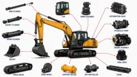 Pompe hydraulique pour chargeuse sur pneus Cat 988G 988H 153-9624 216-8978 385-0022 384-9437 Pièces détachées pour engins lourds
