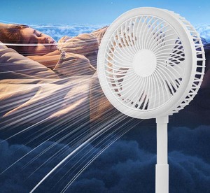 مروحة محمولة قابلة للطي مع إضاءة LED ومحرك بدون فرش، قابلة لإعادة الشحن عبر USB بسعة 2000 مللي أمبير، مناسبة للاستخدام المكتبي والخارجي والتخييم - Product Image 4