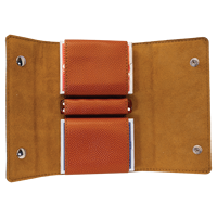 Étui à cartes en cuir PU personnalisable et gravable au laser avec porte-dés, fermeture sécurisée pour la protection des cartes