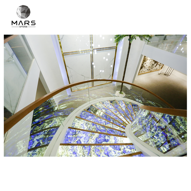 Marble LED Light Onyx Backlit Wall Granite Slabs Photoelectric Stone Decoration for Stairs