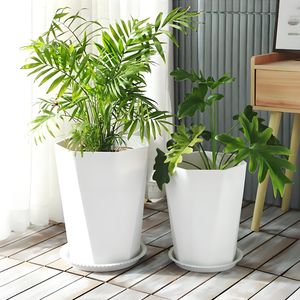 Pots <span class=keywords><strong>de</strong></span> fleurs modernes en plastique PP blanc pour bureau à domicile Vente en gros <span class=keywords><strong>pas</strong></span> <span class=keywords><strong>cher</strong></span> - Product Image 1
