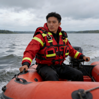 Gilet de flottabilité professionnel haute performance pour la lutte contre les incendies et le sauvetage, la prévention et le sauvetage en cas d'inondation, bleu ciel