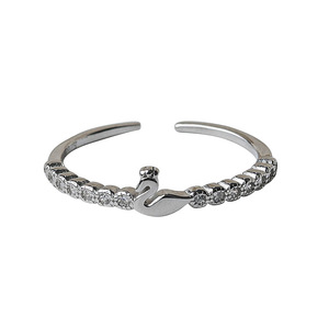 Swan Ring For Women Silver Minimalist Index Finger Jewelry Gift Pave Setting Animal Zodiac Fashion Ring - Product Image 5