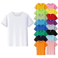 Camisetas de verano para niños, camiseta blanca lisa de algodón de manga corta con Logo personalizado impreso, venta al por mayor