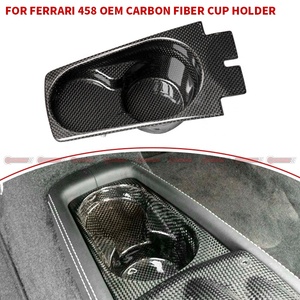 Support de gobelet de voiture en fibre de carbone sèche de style OEM de qualité supérieure pour kit intérieur Ferrari 458 - Product Image 4